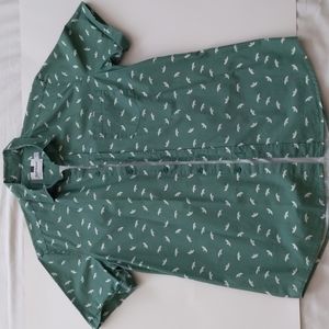 TOPMAN SHORT SLEEVE GREEN MEDIUM